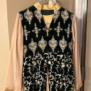 Threads & Motifs long velvet shirt n dopata pre loved